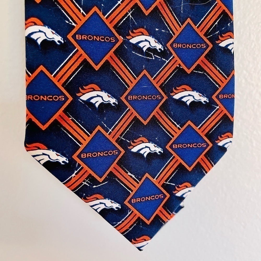 Denver Broncos Tie NFL Pro Football Gift Super Bowl Game Day Horses Let’s Ride